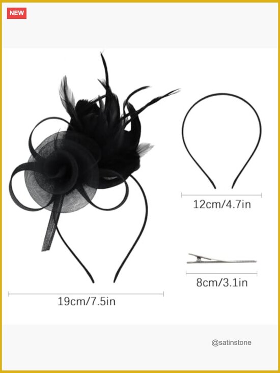 8 Pcs Fascinator Hats with Feathers for Women, Derby Tea Party Hat, Headband & main image 6